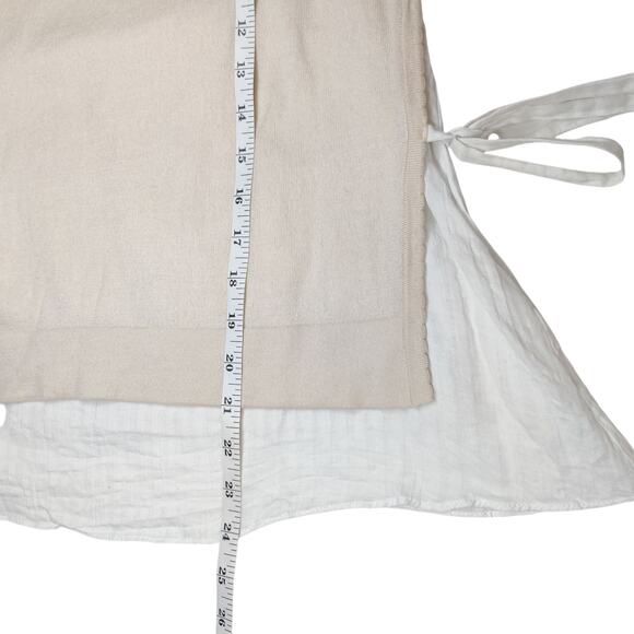 Club Monaco Blush Pink Lightweight Twofer Layered Cotton Crewneck Sweater XS - Picture 9 of 10